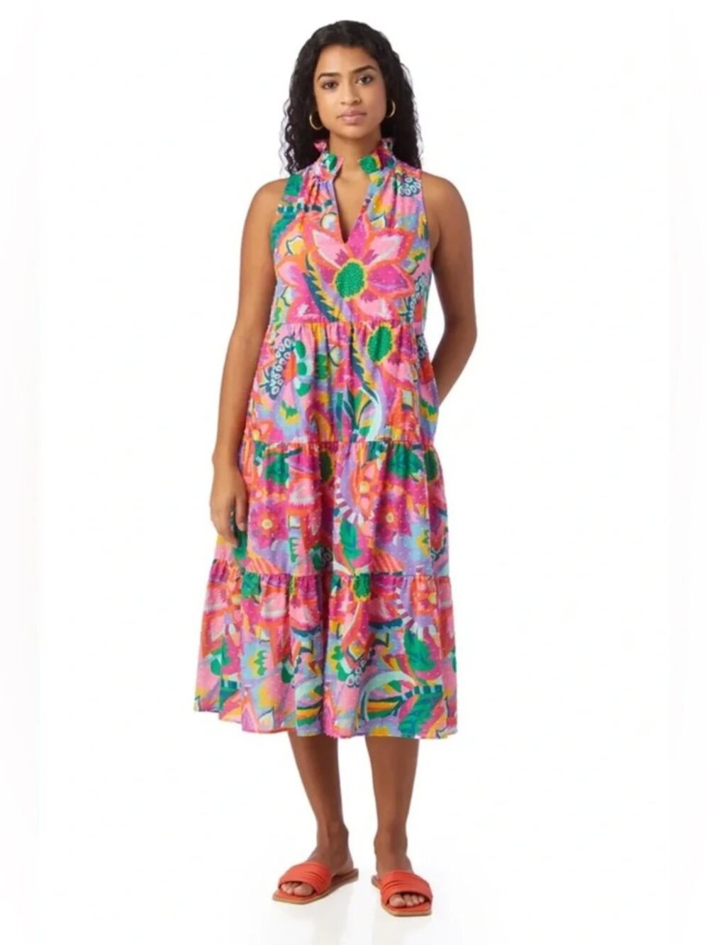 CROSBY By Mollie Burch Wesley Dress in Heat Waves Size XL